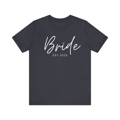Bride Cursive White Text T-shirt