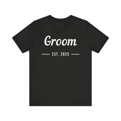 Groom 2025 White Lettering T-shirt