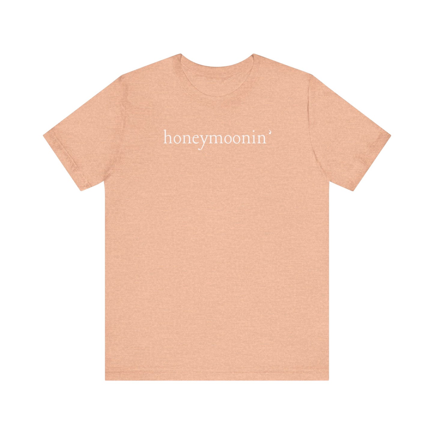 Honeymoonin' White Text T-shirt