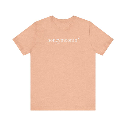 Honeymoonin' White Text T-shirt