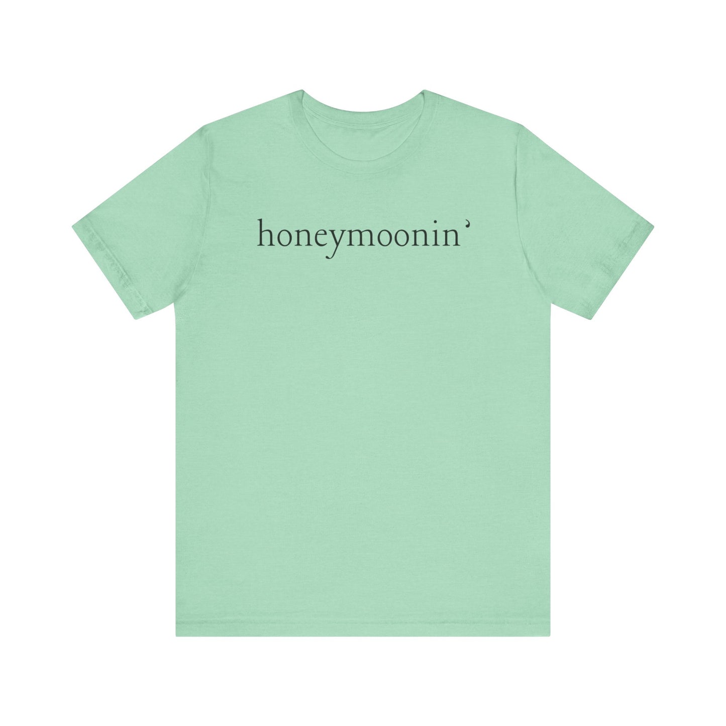 Honeymoonin' Black Text T-shirt