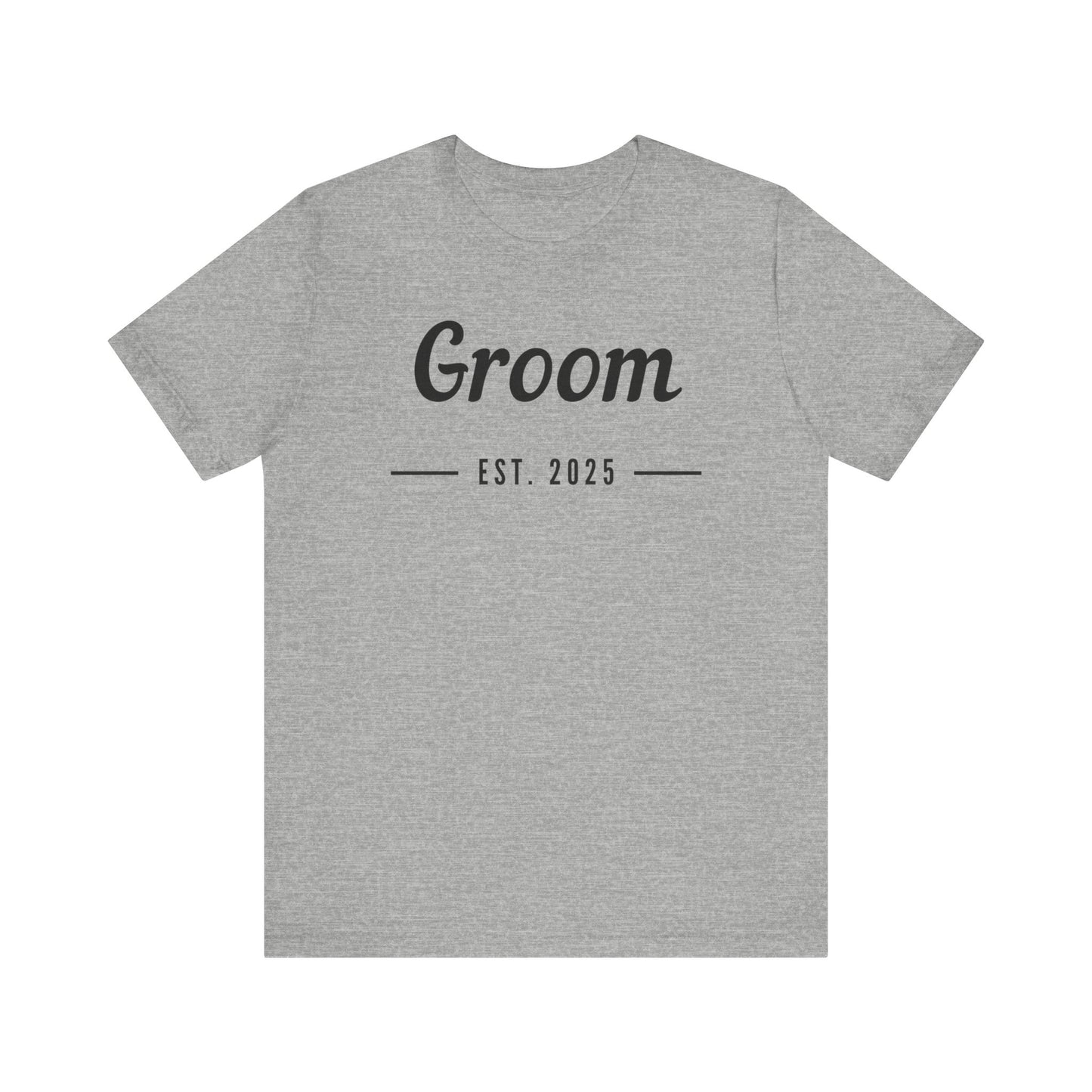 Groom Est. 2025 Black Text T-shirt