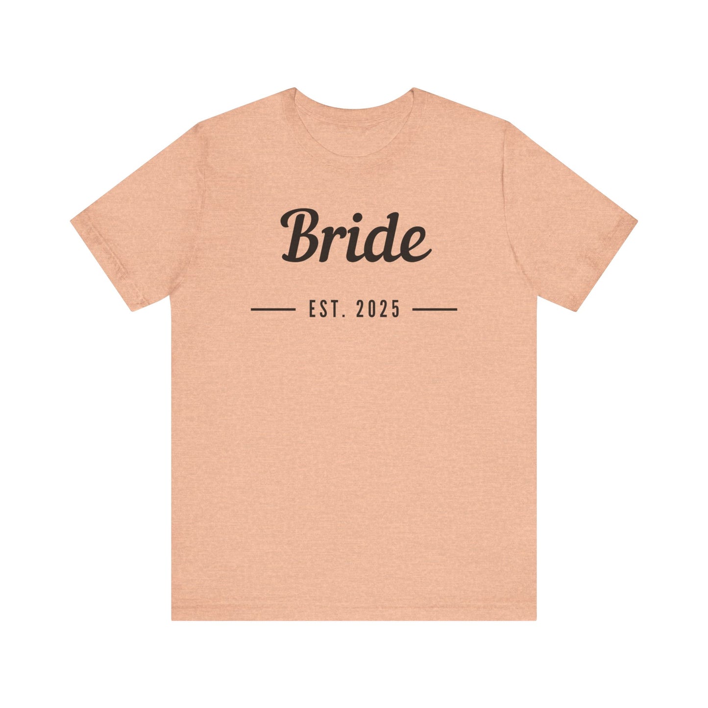 Bride Est. 2025 Black Text T-shirt