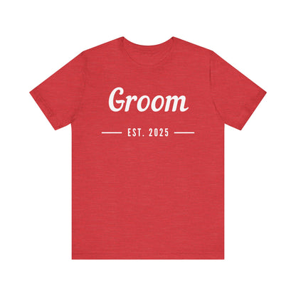 Groom 2025 White Lettering T-shirt