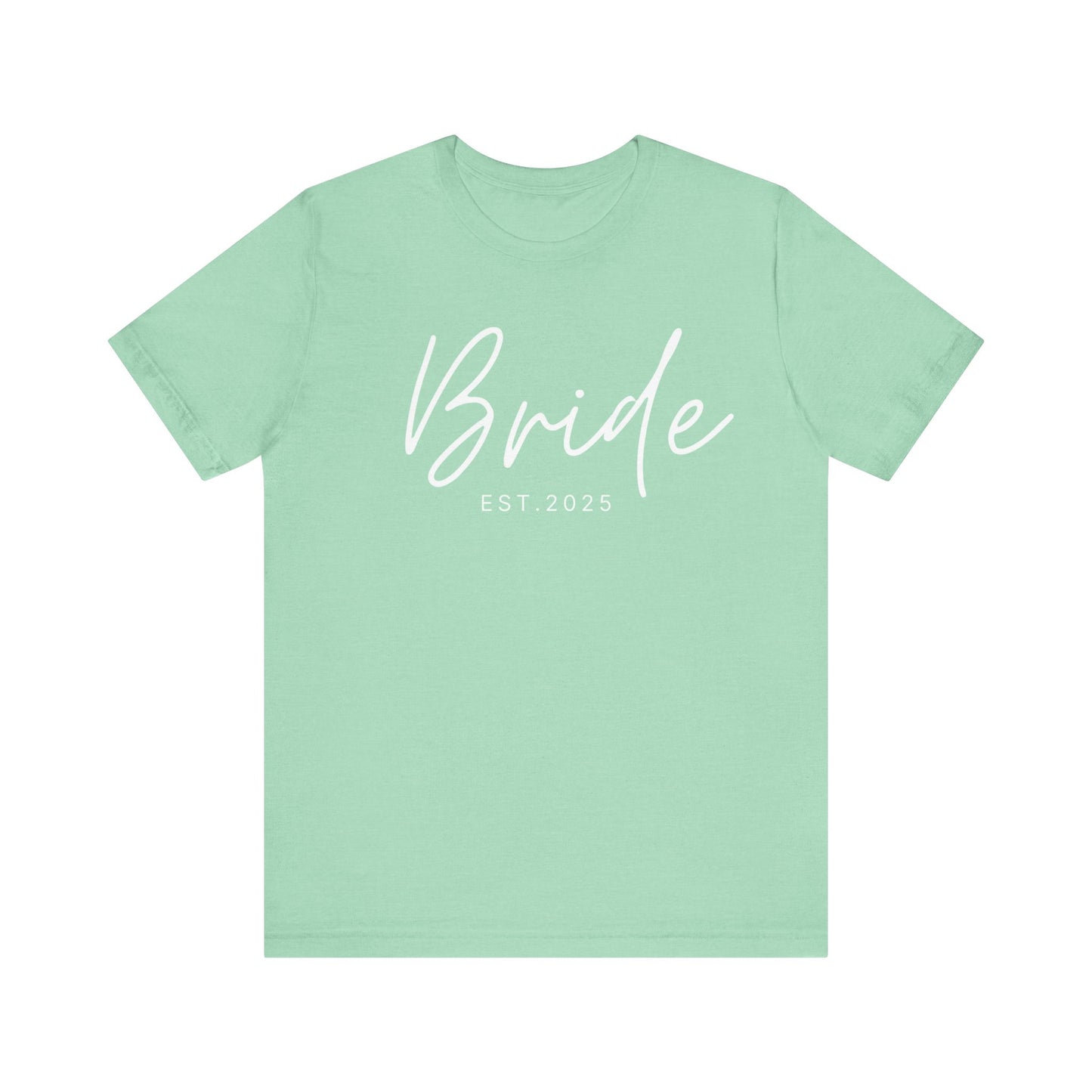 Bride Cursive White Text T-shirt