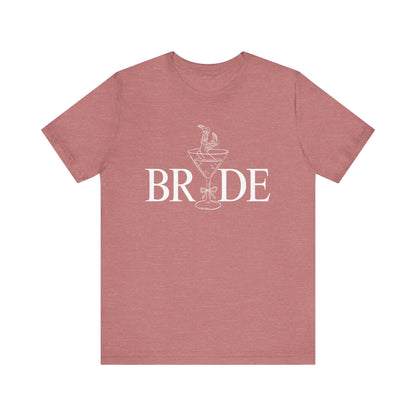 Bride Cowgirl Martini white Lettering T-shirt