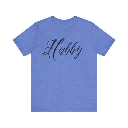 Hubby Black Cursive Text T-shirt