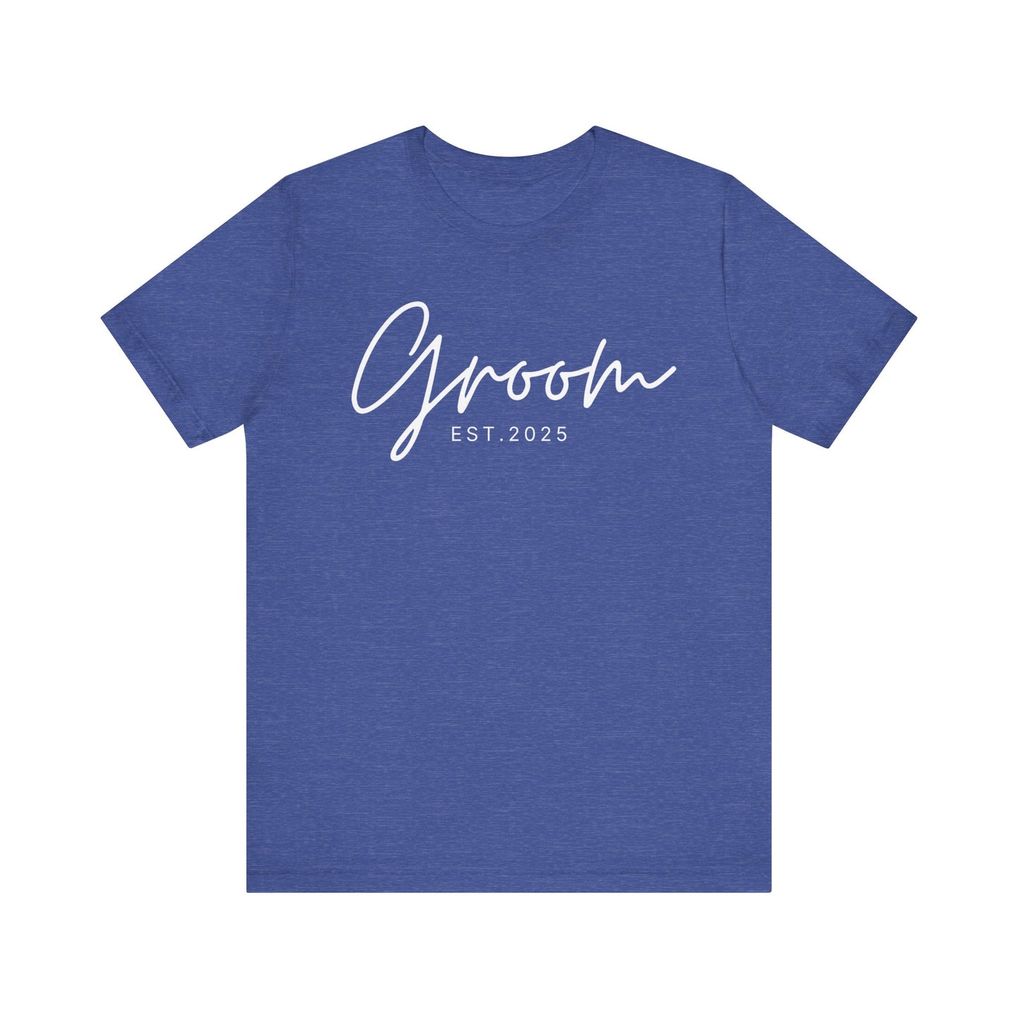 Groom Cursive White Text T-shirt