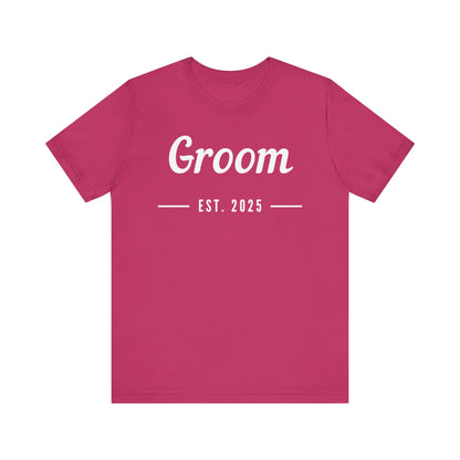 Groom 2025 White Lettering T-shirt