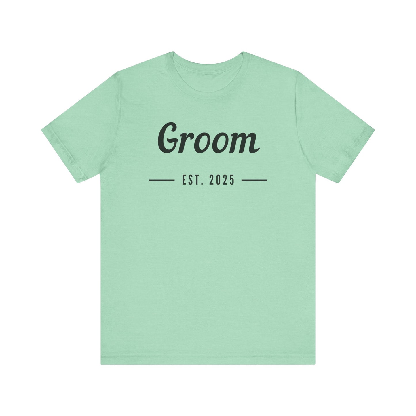 Groom Est. 2025 Black Text T-shirt