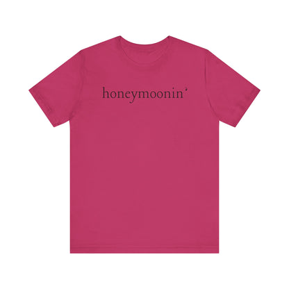 Honeymoonin' Black Text T-shirt