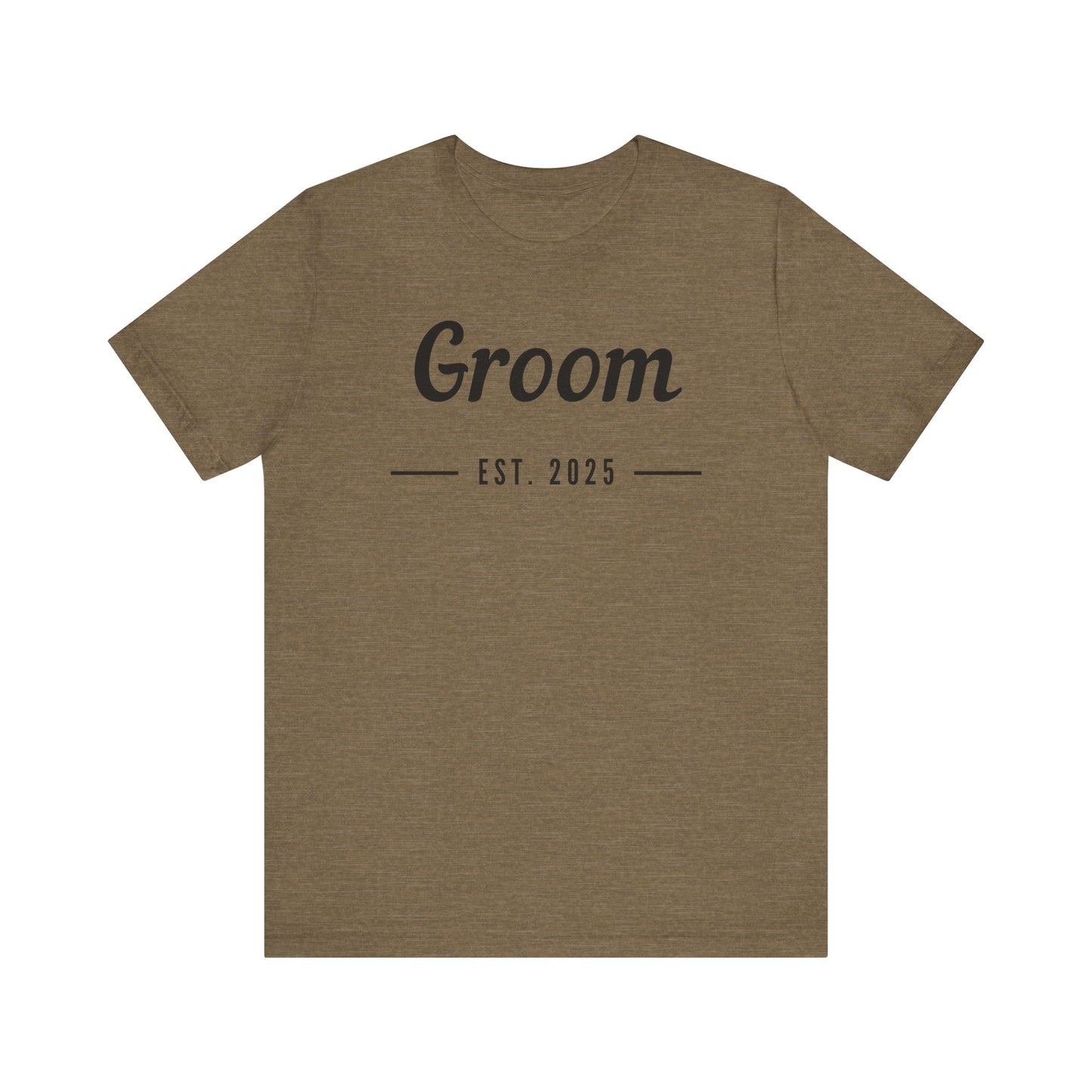 Groom Est. 2025 Black Text T-shirt
