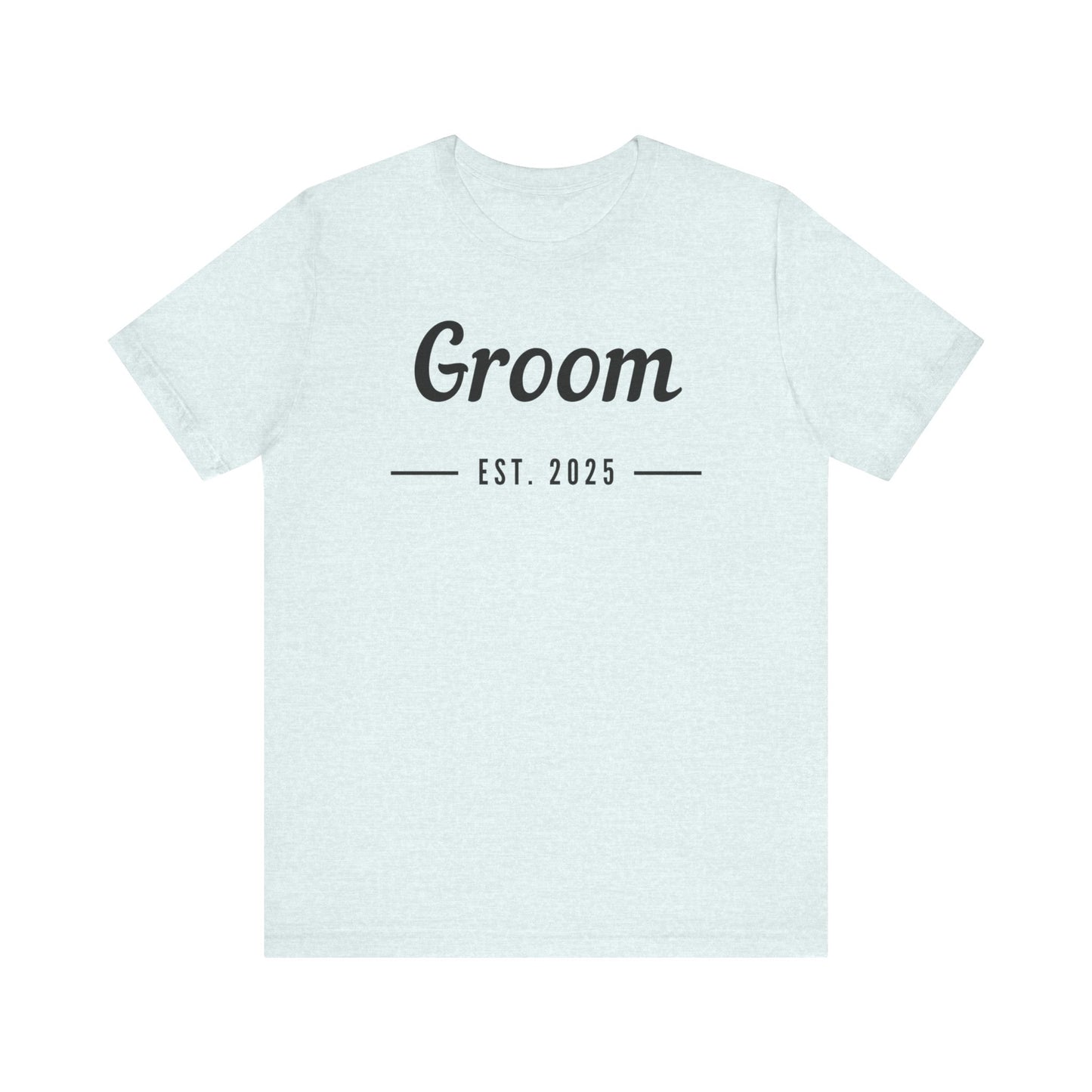 Groom Est. 2025 Black Text T-shirt