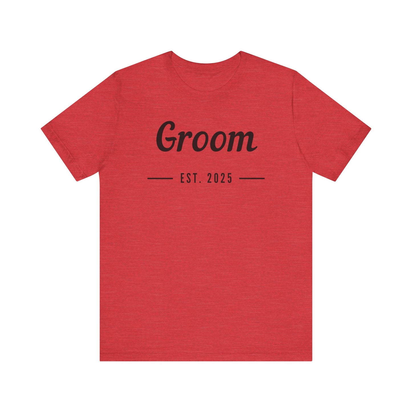 Groom Est. 2025 Black Text T-shirt