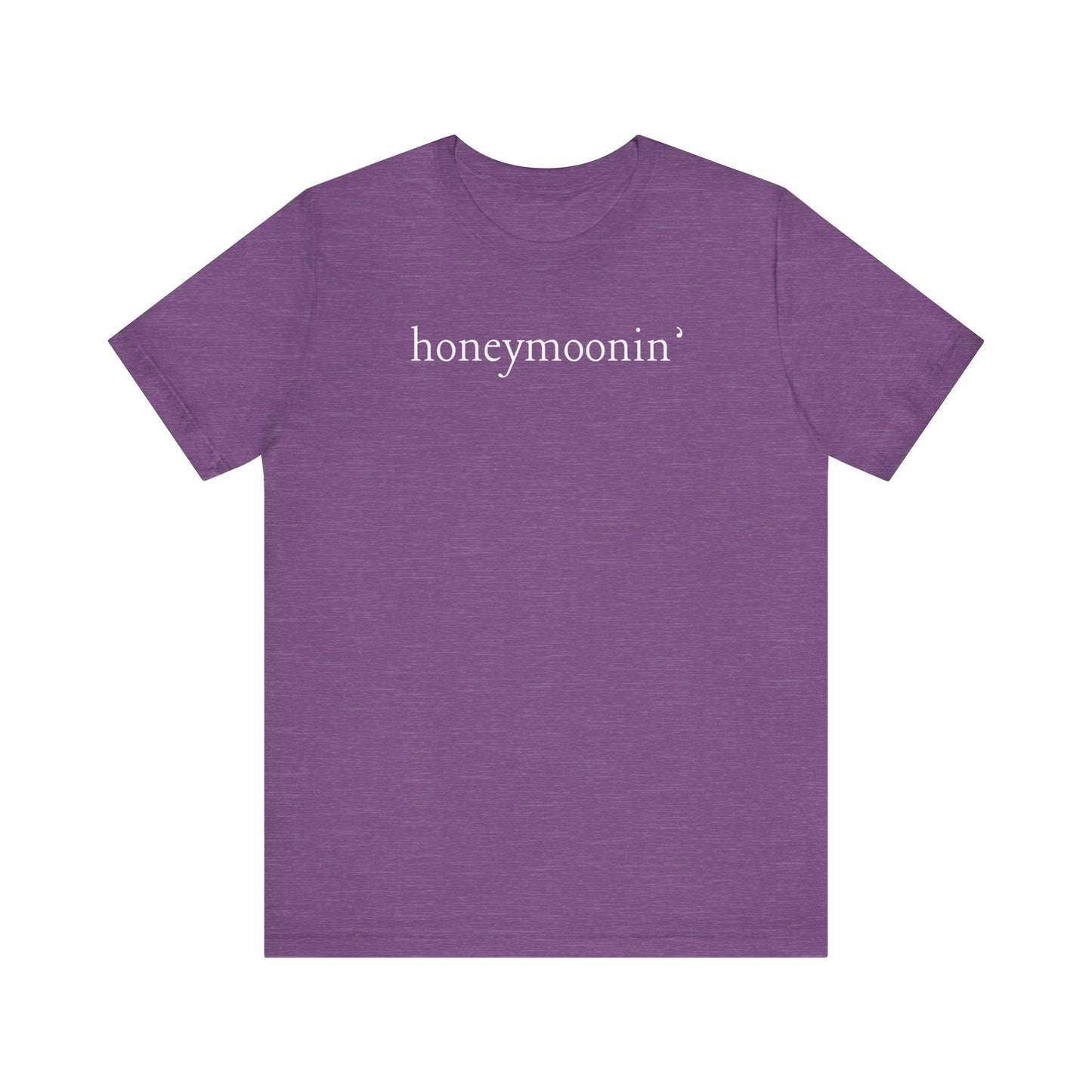 Honeymoonin' White Text T-shirt