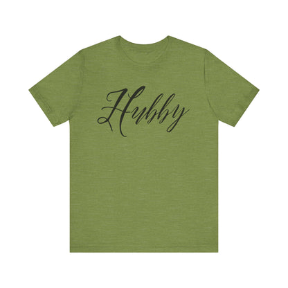 Hubby Black Cursive Text T-shirt