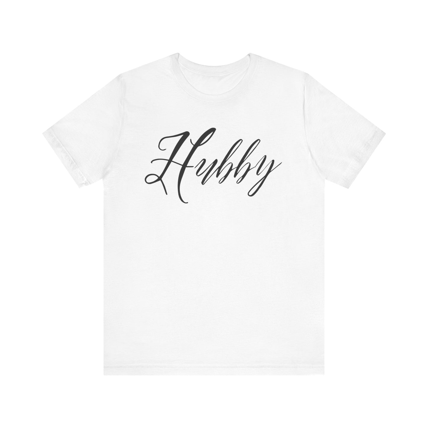Hubby Black Cursive Text T-shirt