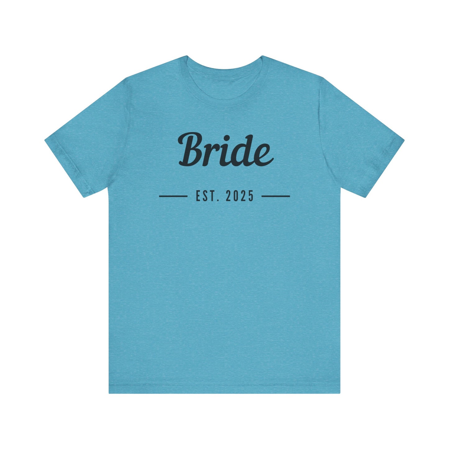 Bride Est. 2025 Black Text T-shirt