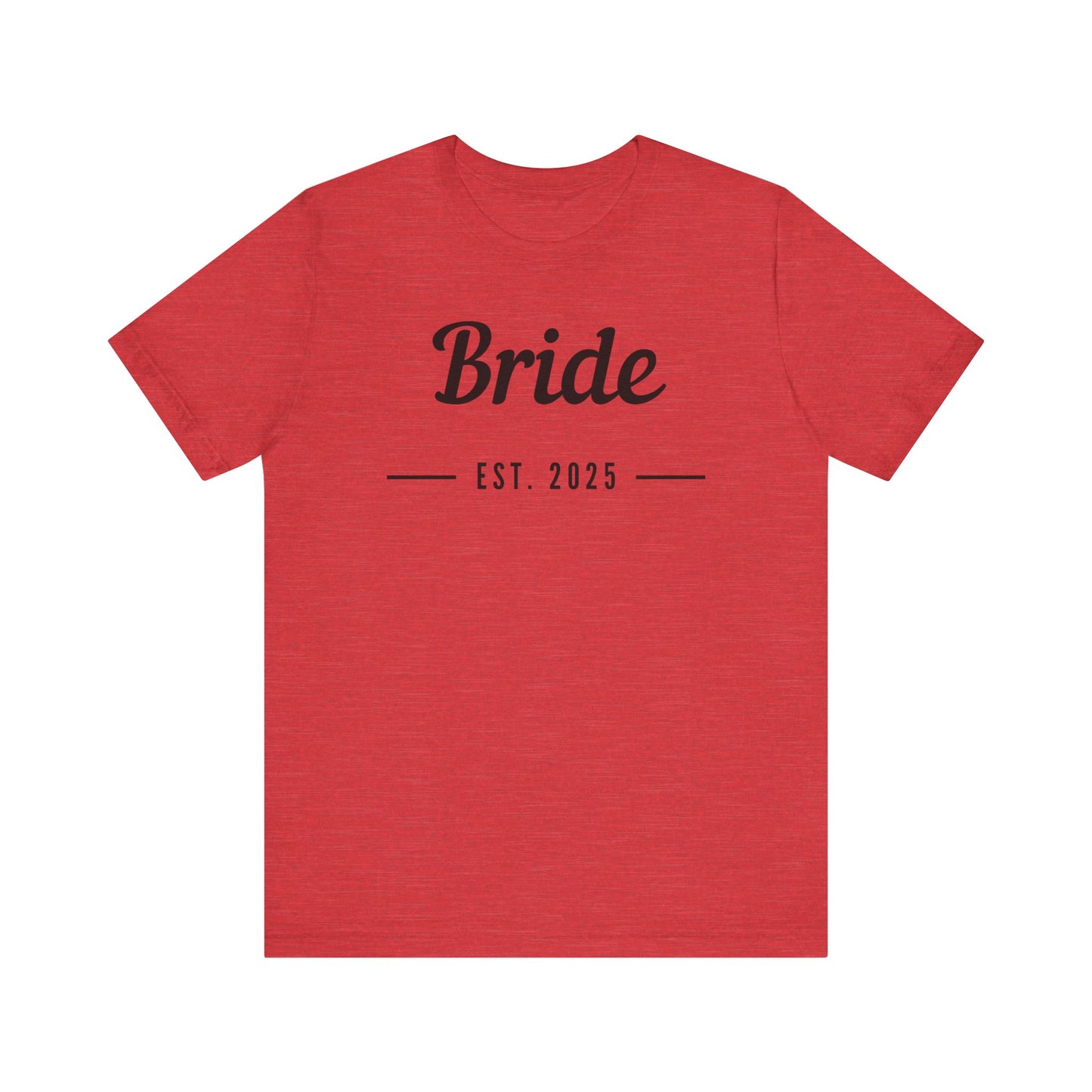 Bride Est. 2025 Black Text T-shirt