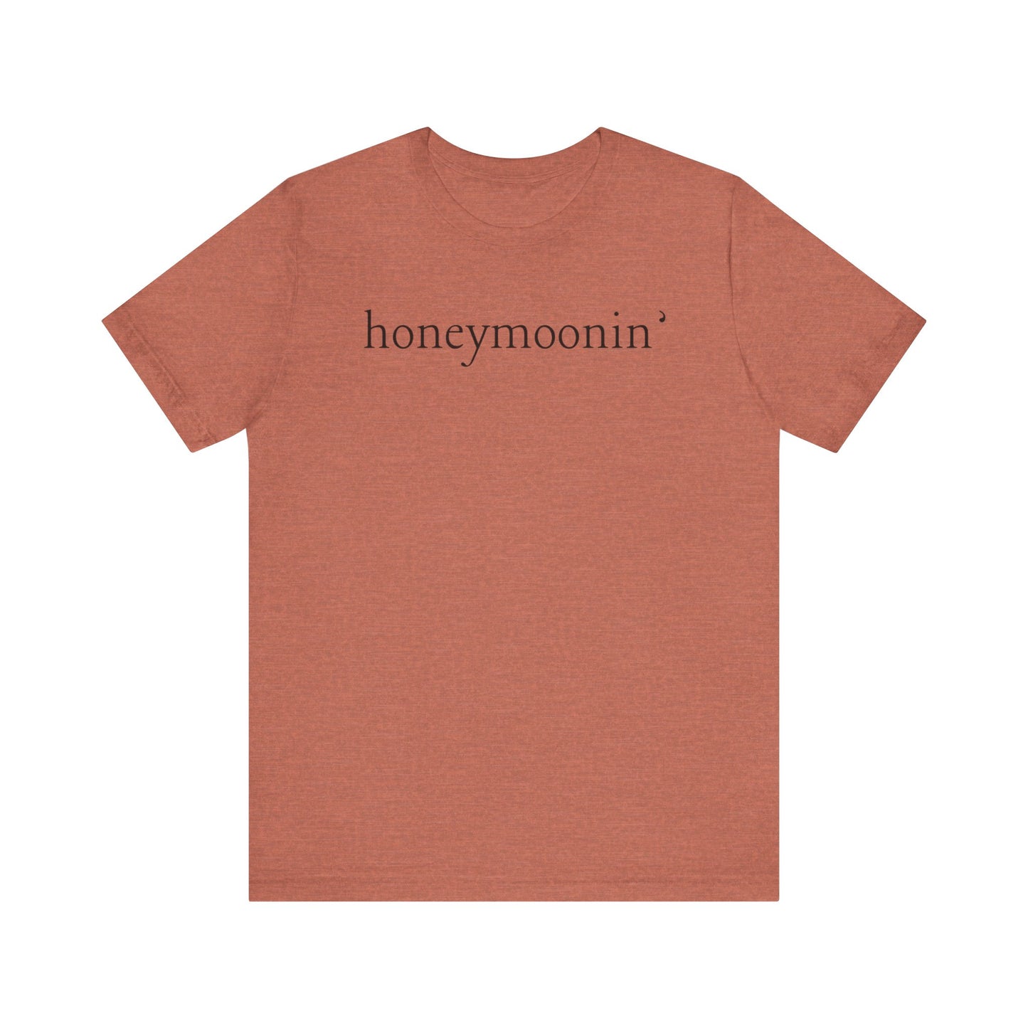 Honeymoonin' Black Text T-shirt
