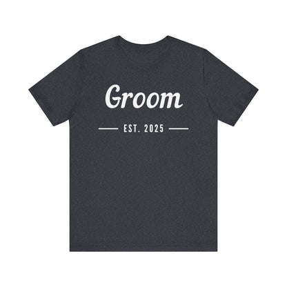 Groom 2025 White Lettering T-shirt