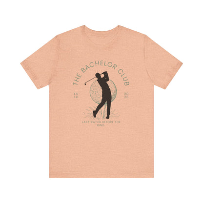 The Bachelor Club Last Swing Before The Ring Golfer Silhouette T-shirt