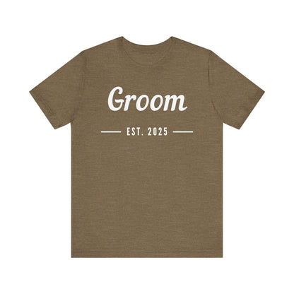 Groom 2025 White Lettering T-shirt