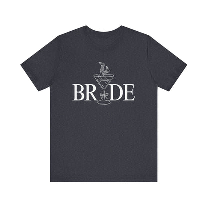 Bride Cowgirl Martini white Lettering T-shirt