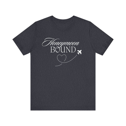 Honeymoon Bound White Text T-shirt
