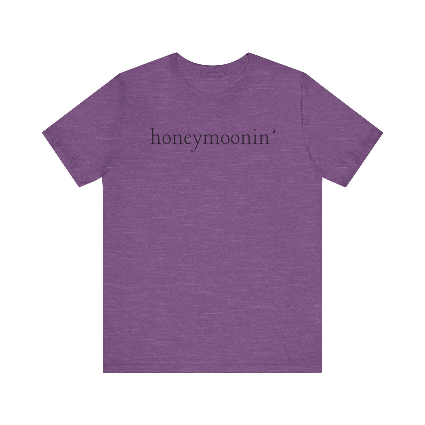 Honeymoonin' Black Text T-shirt