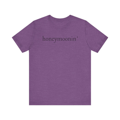Honeymoonin' Black Text T-shirt
