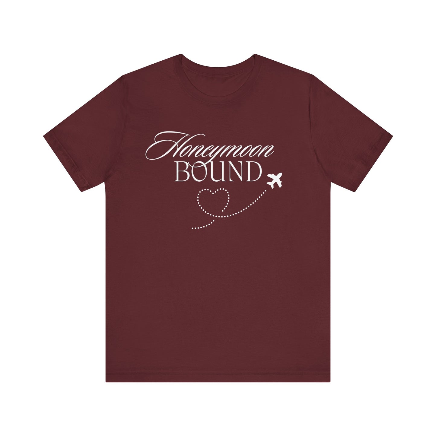 Honeymoon Bound White Text T-shirt