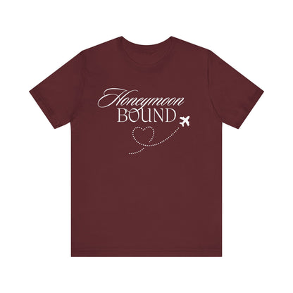 Honeymoon Bound White Text T-shirt