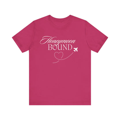 Honeymoon Bound White Text T-shirt