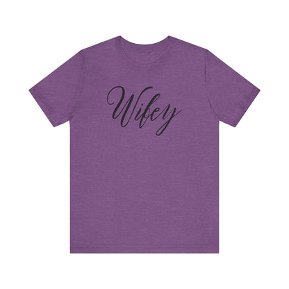 Wifey Cursive Black Text T-shirt