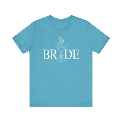 Bride Cowgirl Martini white Lettering T-shirt