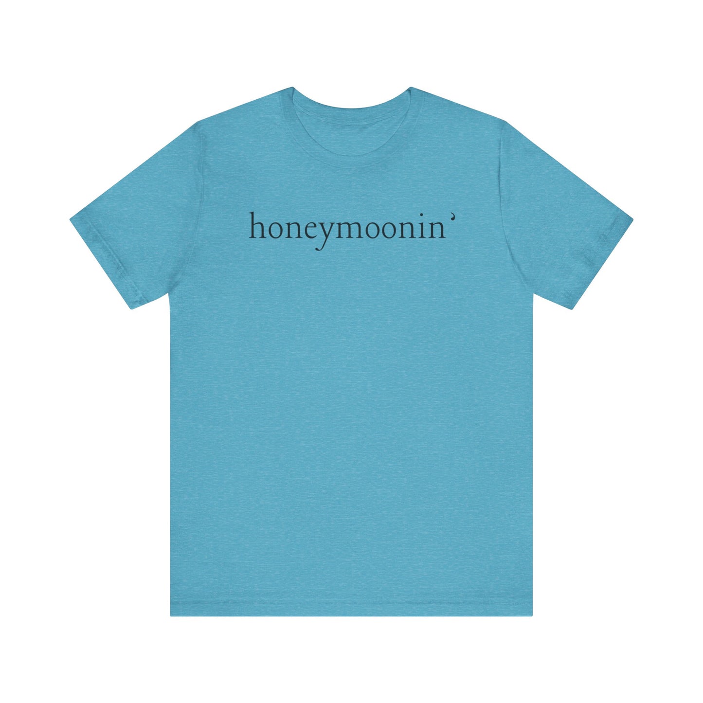 Honeymoonin' Black Text T-shirt