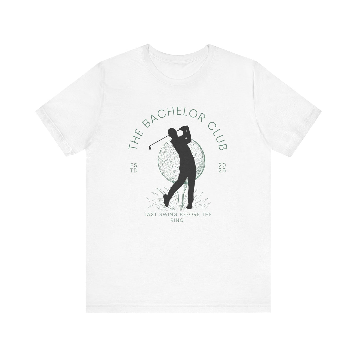 The Bachelor Club Last Swing Before The Ring Golfer Silhouette T-shirt