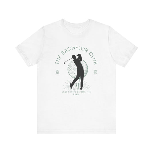 The Bachelor Club Last Swing Before The Ring Golfer Silhouette T-shirt