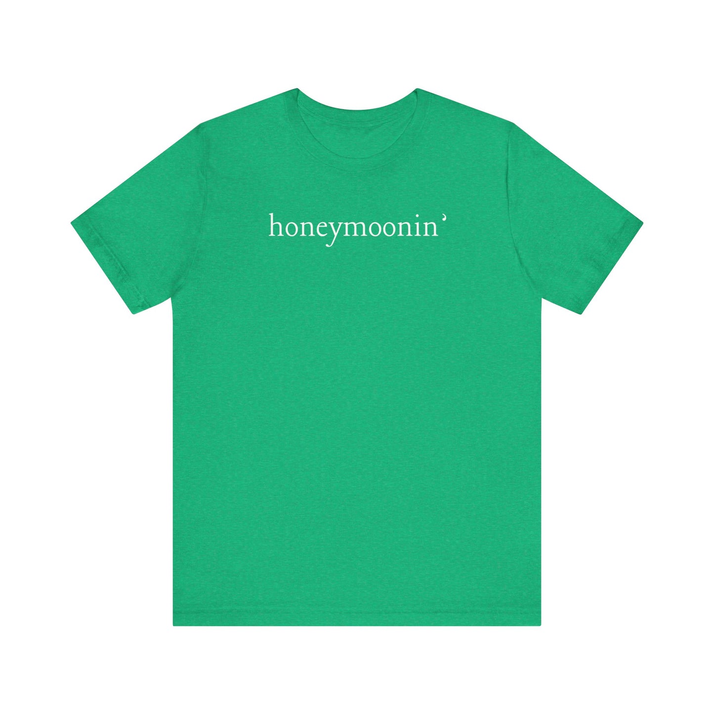 Honeymoonin' White Text T-shirt
