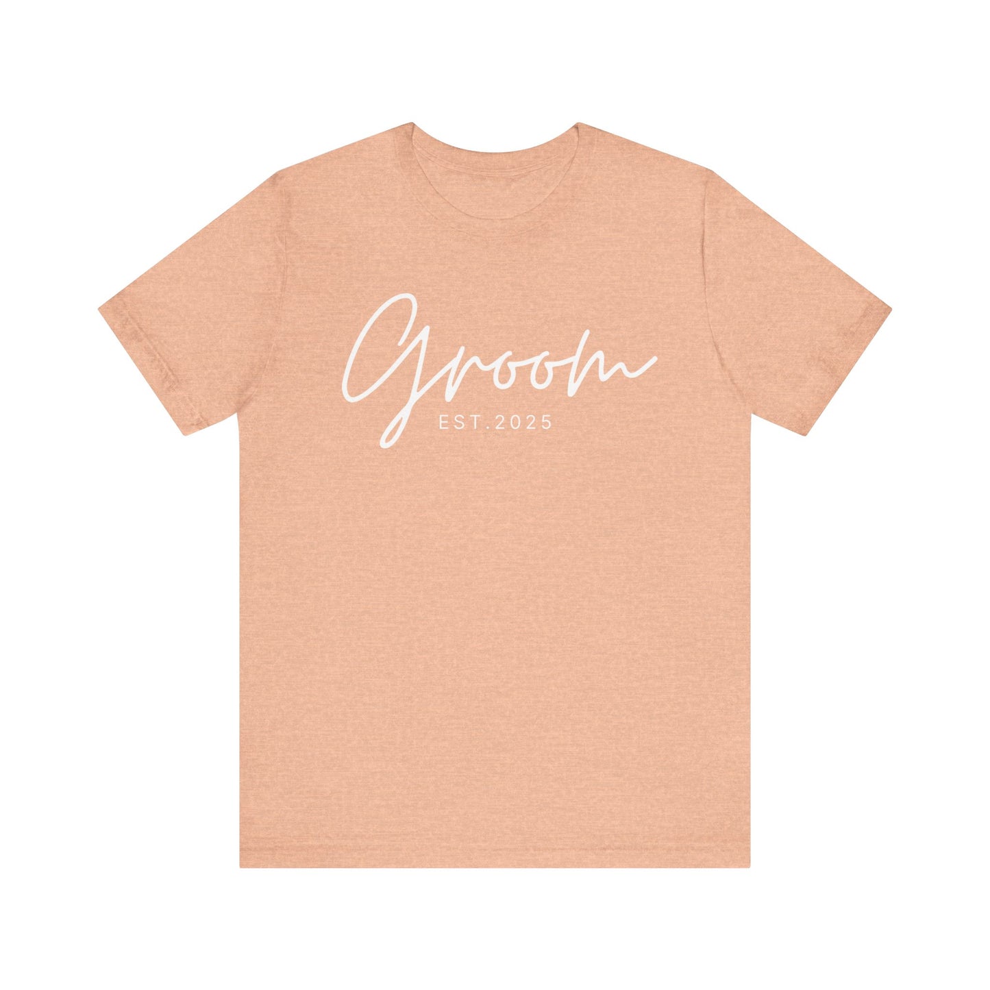Groom Cursive White Text T-shirt