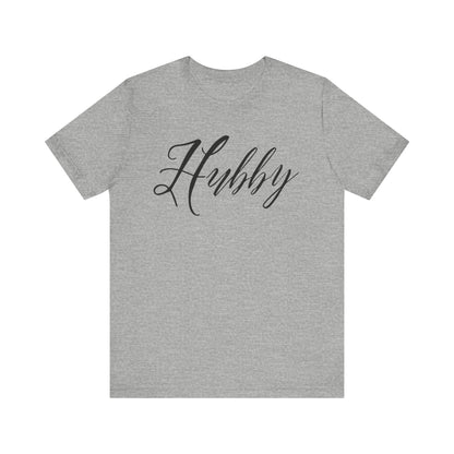 Hubby Black Cursive Text T-shirt