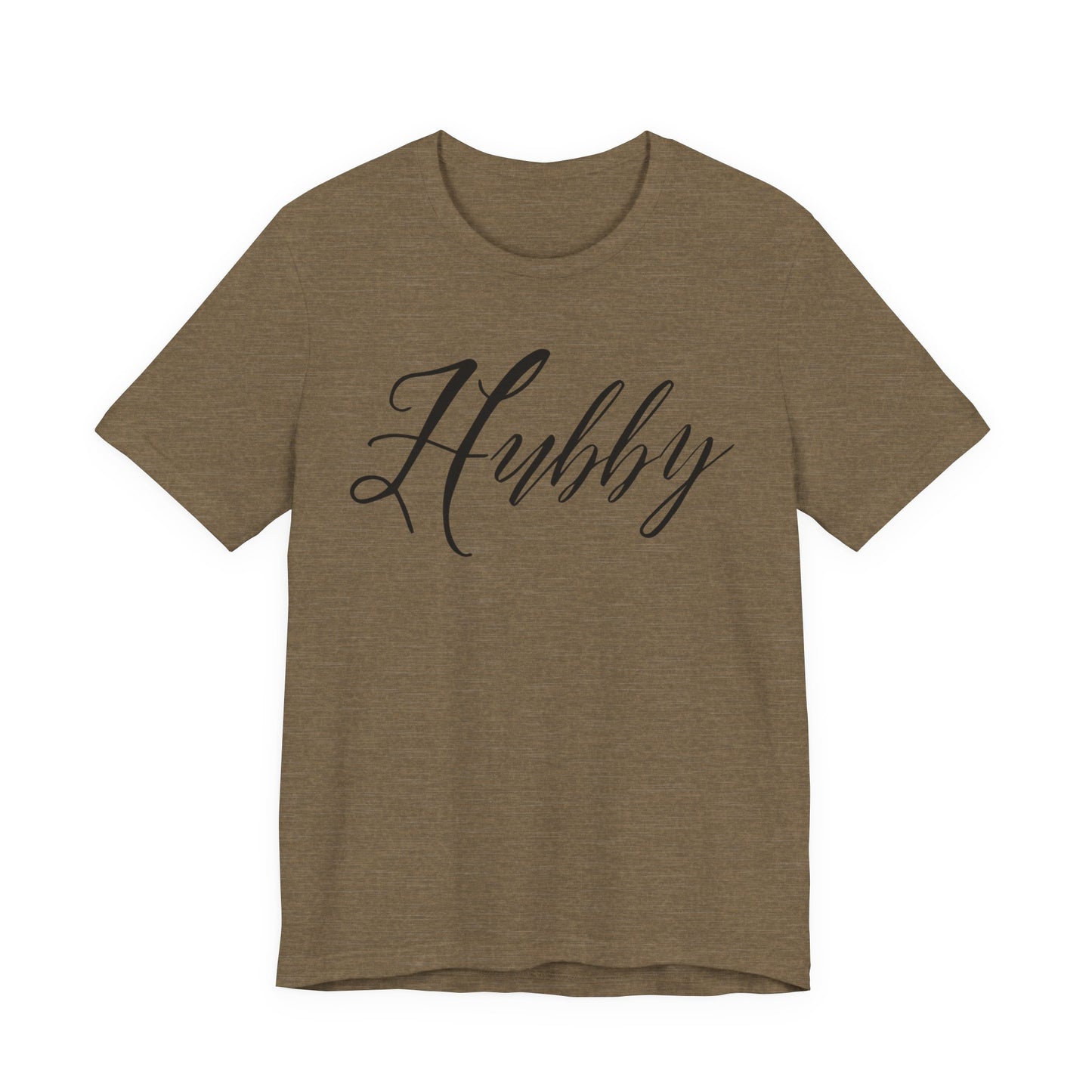 Hubby Black Cursive Text T-shirt