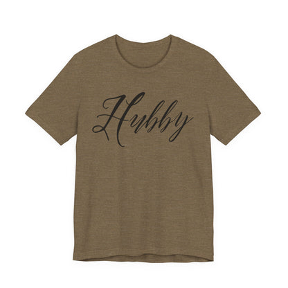 Hubby Black Cursive Text T-shirt