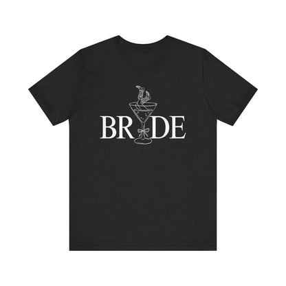Bride Cowgirl Martini white Lettering T-shirt
