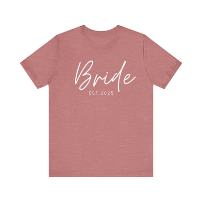 Bride Cursive White Text T-shirt