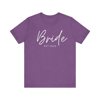 Bride Cursive White Text T-shirt