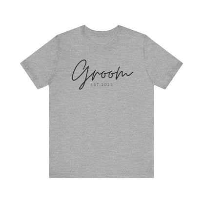 Groom Cursive Black Text T-shirt