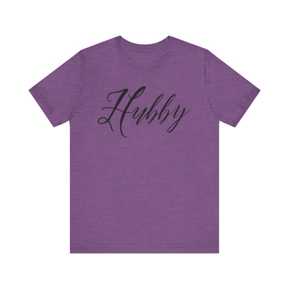 Hubby Black Cursive Text T-shirt