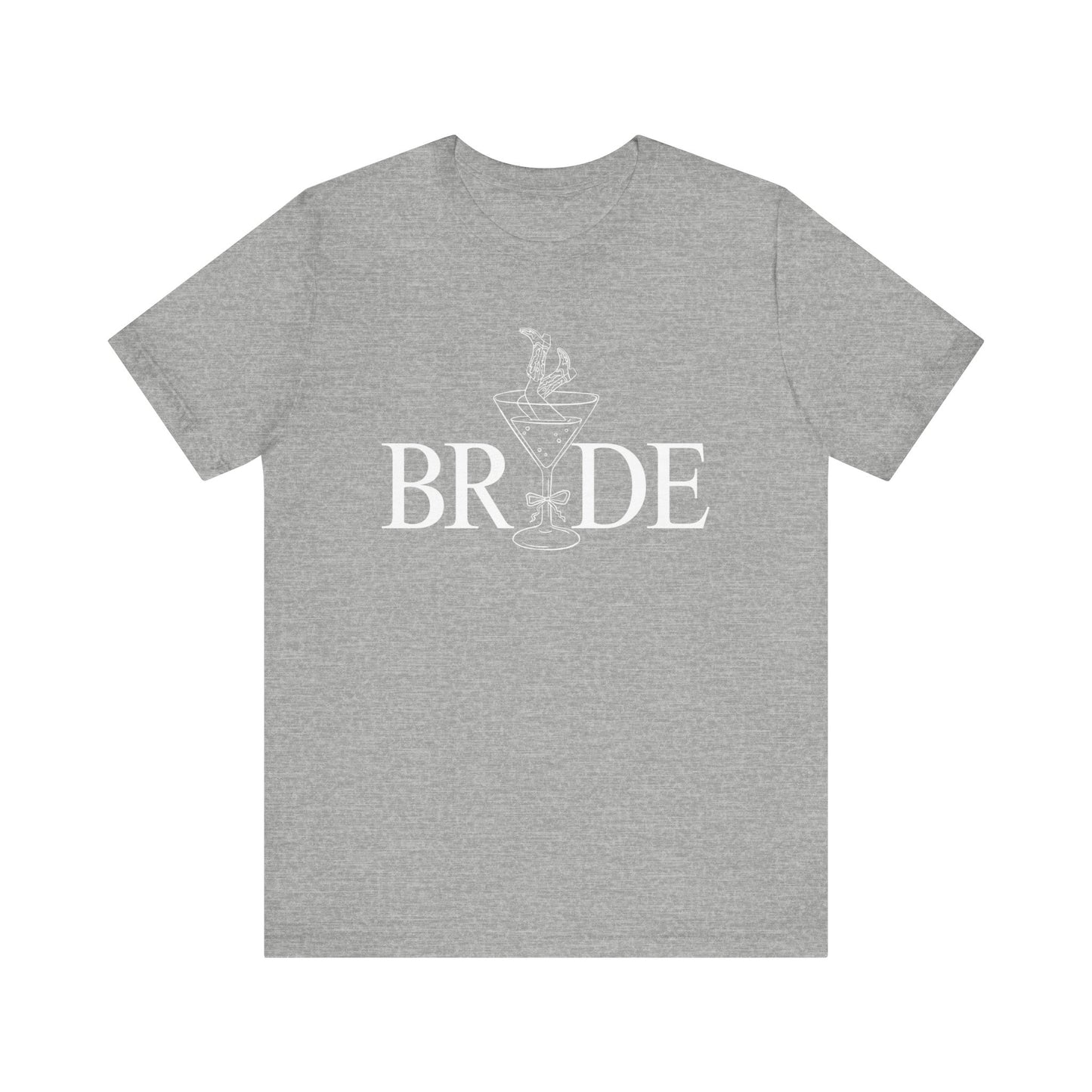 Bride Cowgirl Martini white Lettering T-shirt